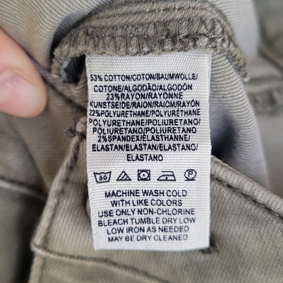 Free People Waist 29" Extreme Flared Bootcut Olive Clear Green Rise 11" in Retro - Picture 9 of 10